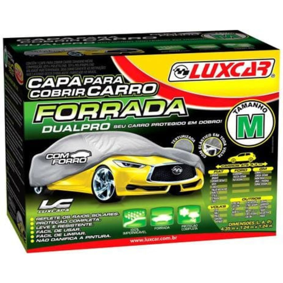 Capa para Veículo Forrada DualPro Luxcar – M