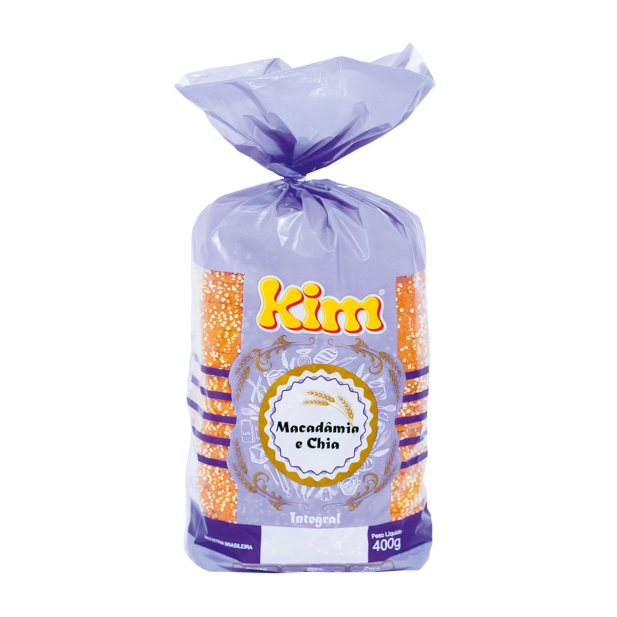 Pão de Forma Integral Macadâmia e Chia Kim 400g