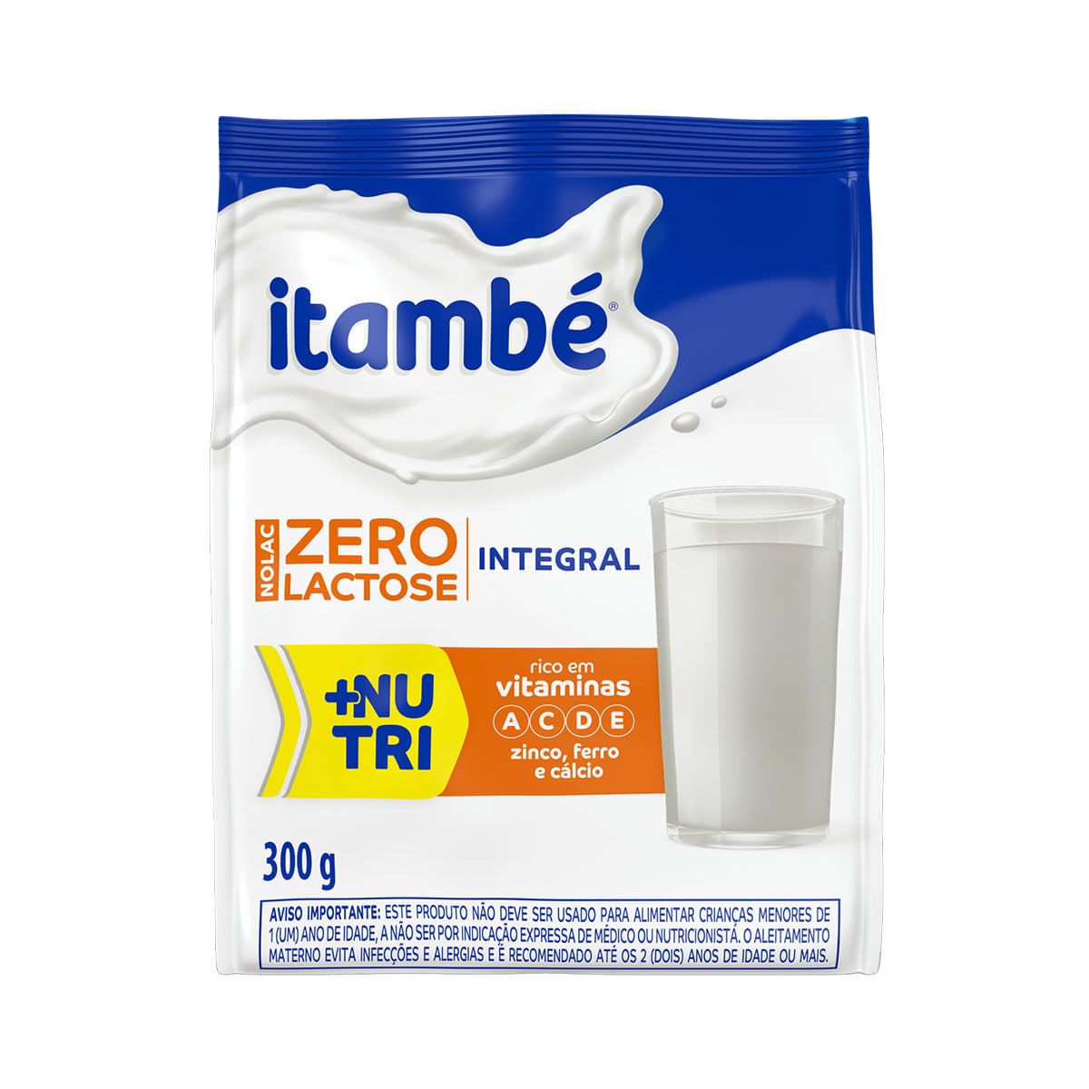 Leite Integral em Pó sem Lactose Instantâneo Itambé Nolac 300g