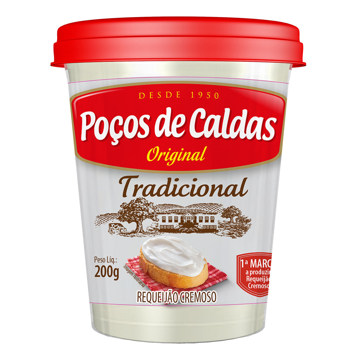 Requeijão Cremoso Poços de Caldas Tradicional 200g