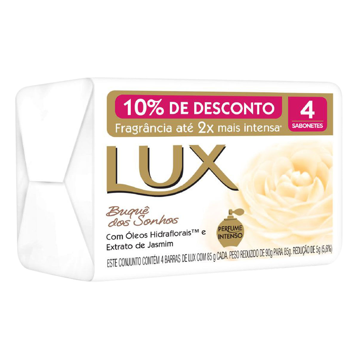 Sabonete em Barra Corporal Lux Buquê dos Sonhos 85g 4 Unidades