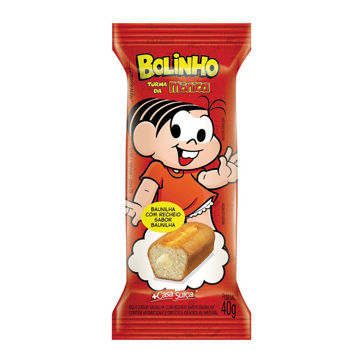 Mini Bolo de Baunilha Casa Suíça Turma da Mônica Turma da Mônica 40g