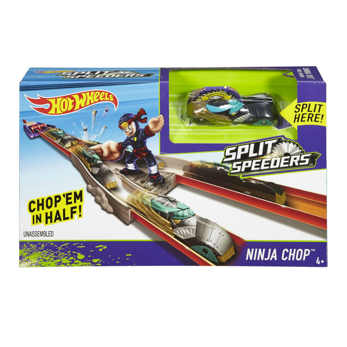 Pista Hot Wheels Split Speeders Ninja Mattel DJC31 - 2 Peças