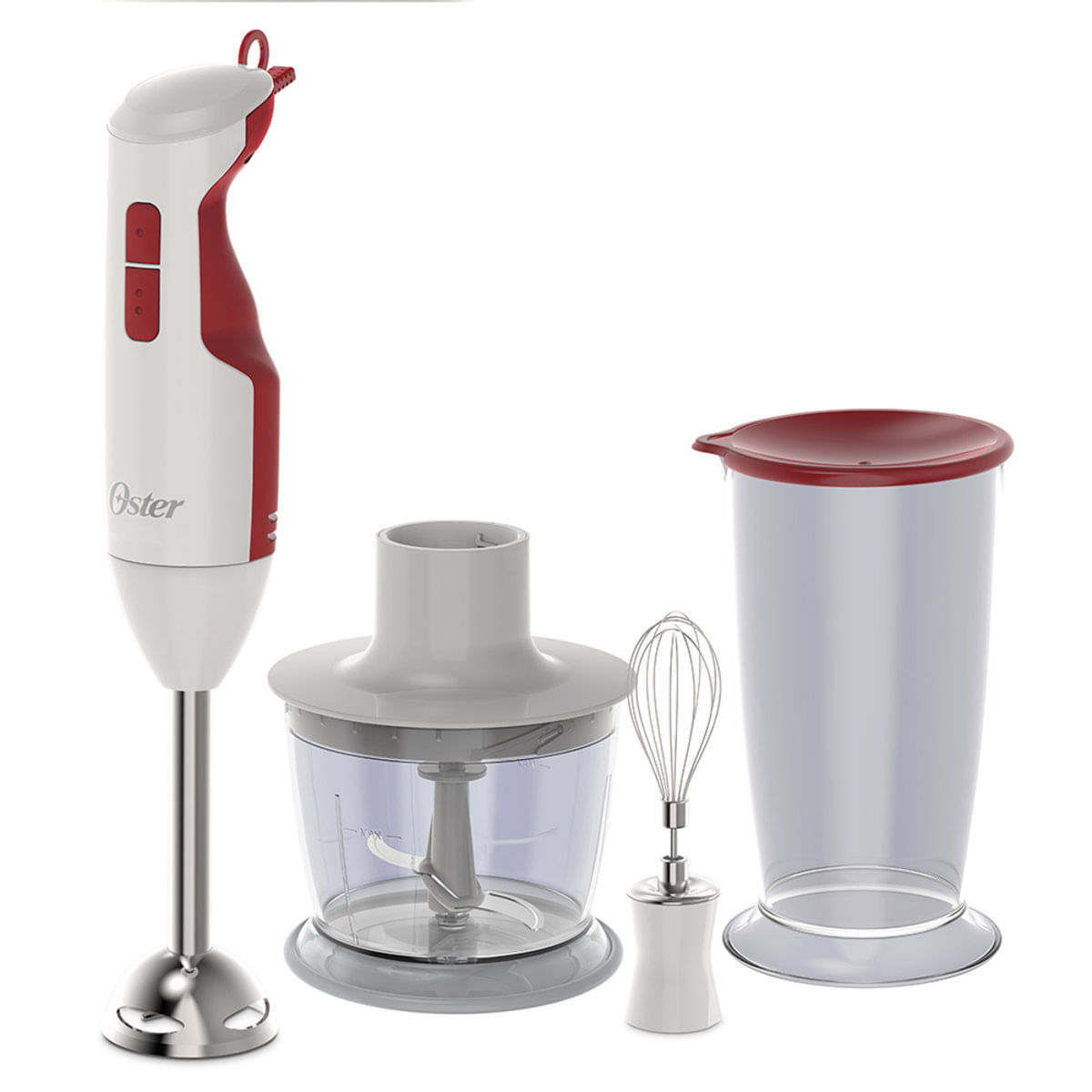 Mixer Oster Delight 2 Velocidades 250W 700ml 2615U Branco e Vermelho 110V