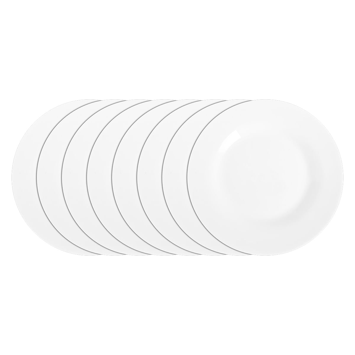 Conjunto de Sobremesa 6 Peças em Vidro Duralex Opaline Menu Branco