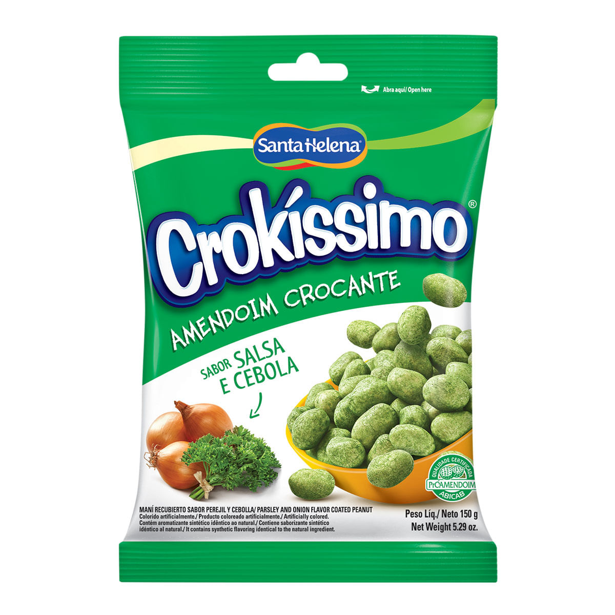 Amendoim Crocante Sabor Salsa e Cebola Crokíssimo 150g