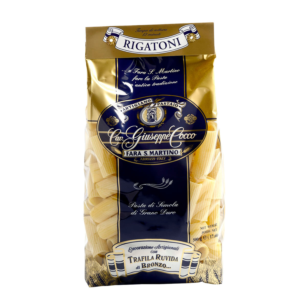 Macarrão Rigatoni Giuseppe Cocco Grano Duro 500g