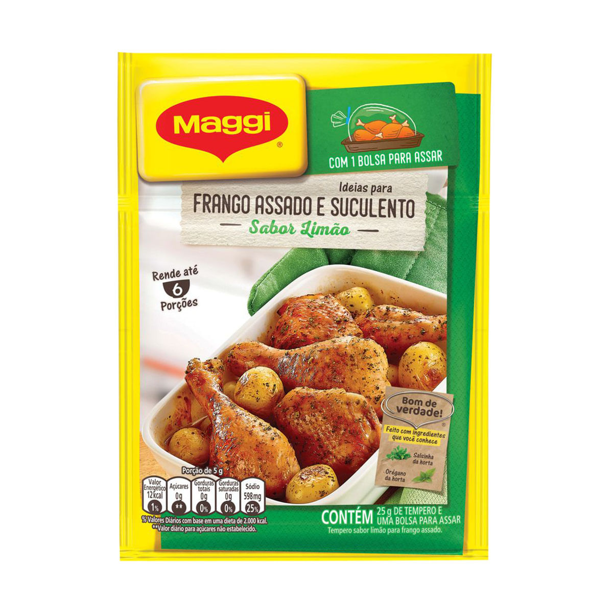 Tempero Pronto para Frango Sabor Limão Maggi 25g