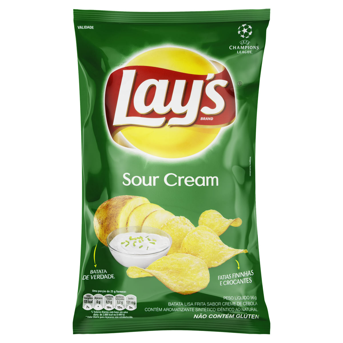 Batata Frita Lays Chips Creme de Cebola 96g