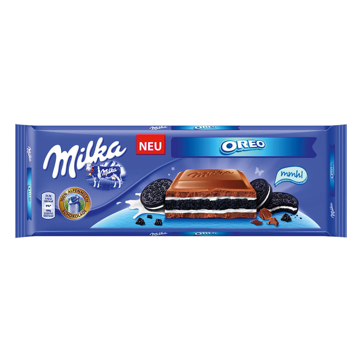 Barra de Chocolate ao Leite Milka Oreo 300g