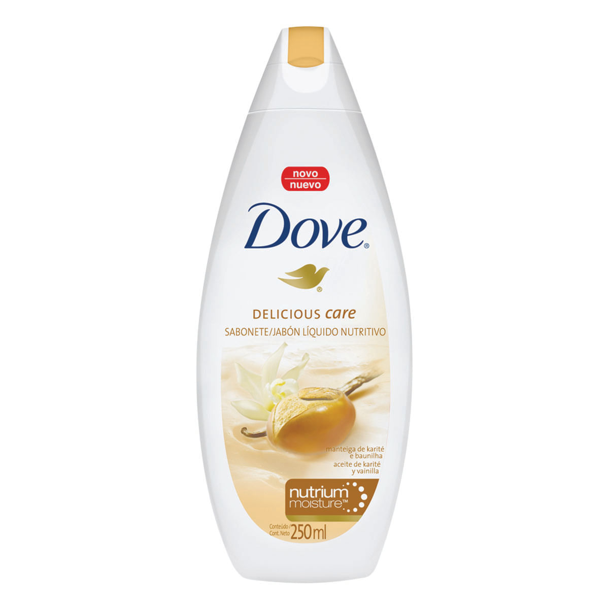 Sabonete Líquido Corporal Dove Delicious Care Baunilha 250ml