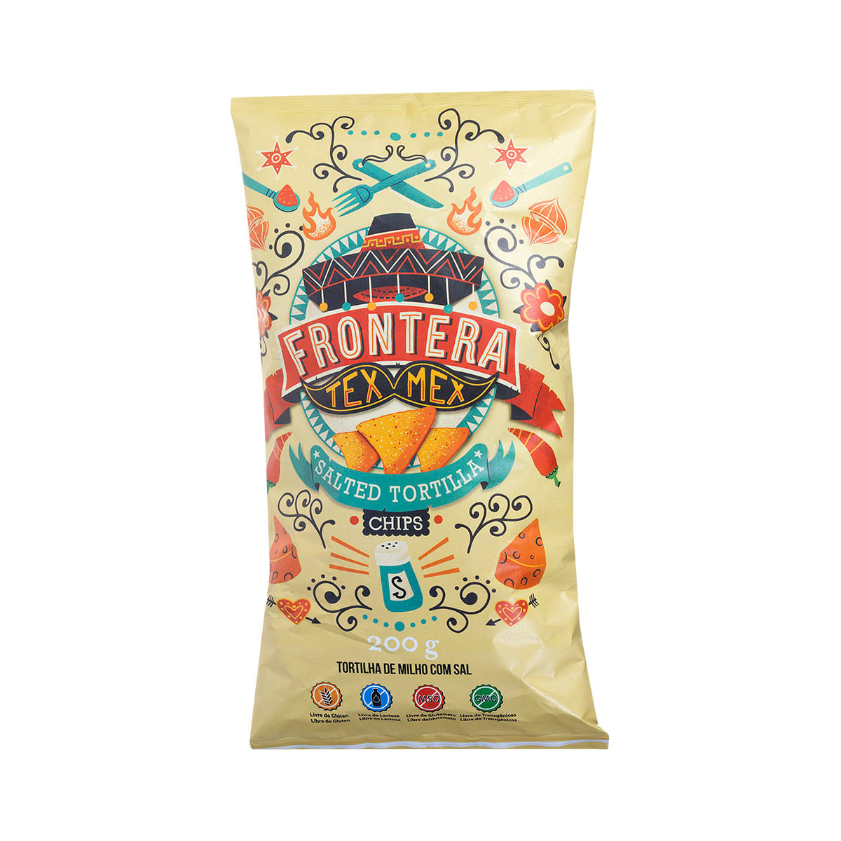 Tortilla Chips Milho com Sal Fronteira Tex Mex 200g