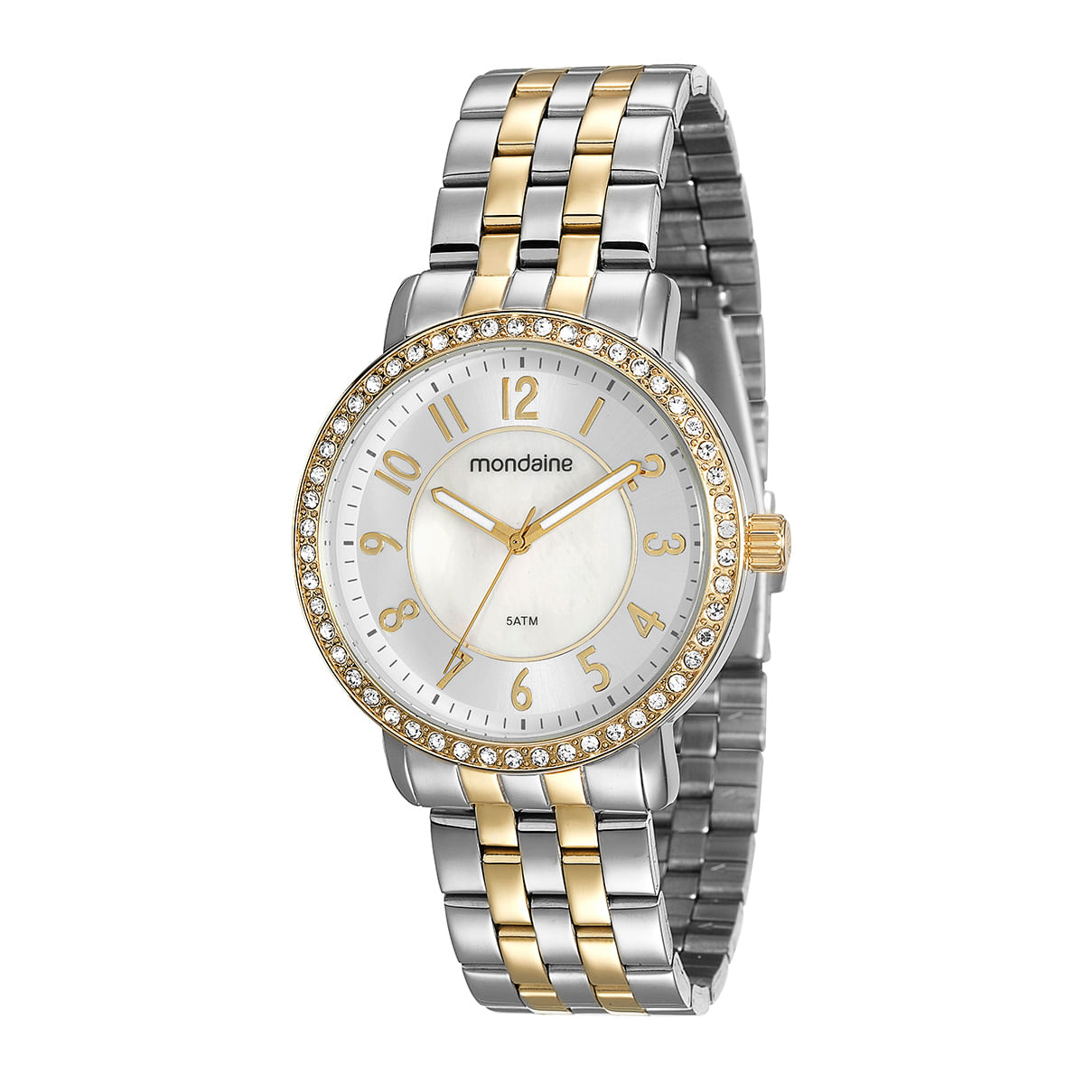 Relógio Mondaine Feminino Prata e Dourado Analógico 94808LPMVBE2