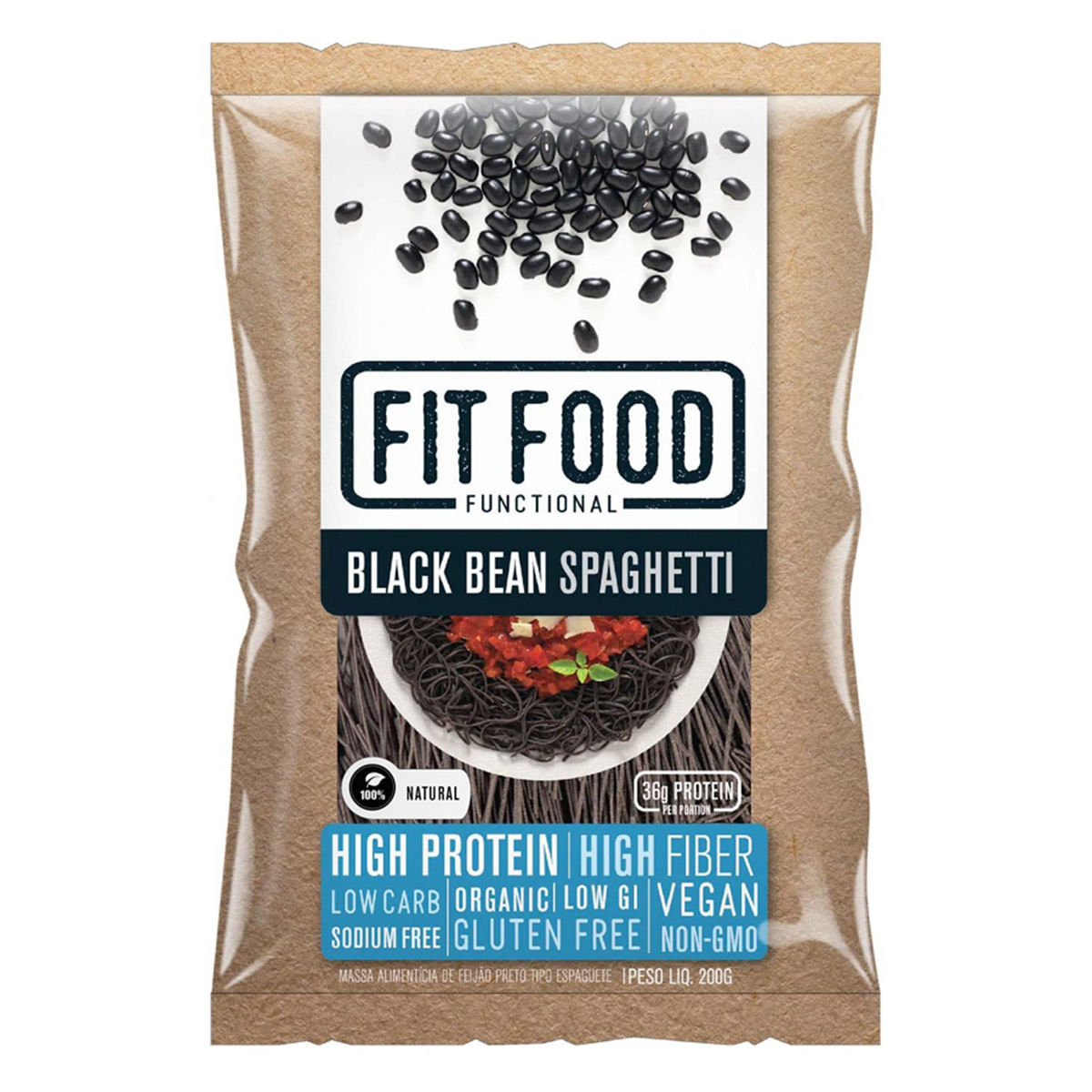 Macarrão Espaquete Fit-Food Feijão Preto 200g