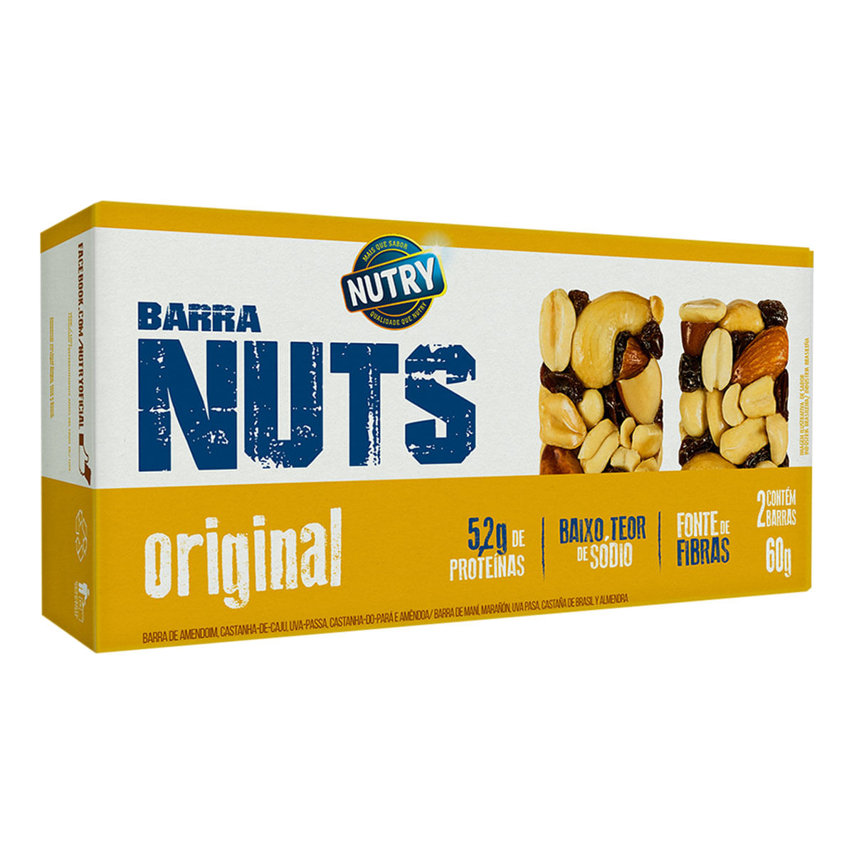 Barra de Castanha Original Nutry Nuts 2 Unidades