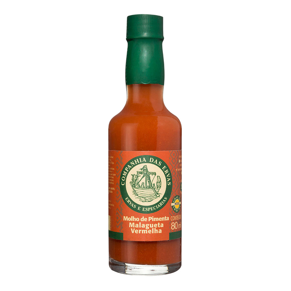 Molho de Pimenta Malagueta e Vermelha Companhia das Ervas 80 ml