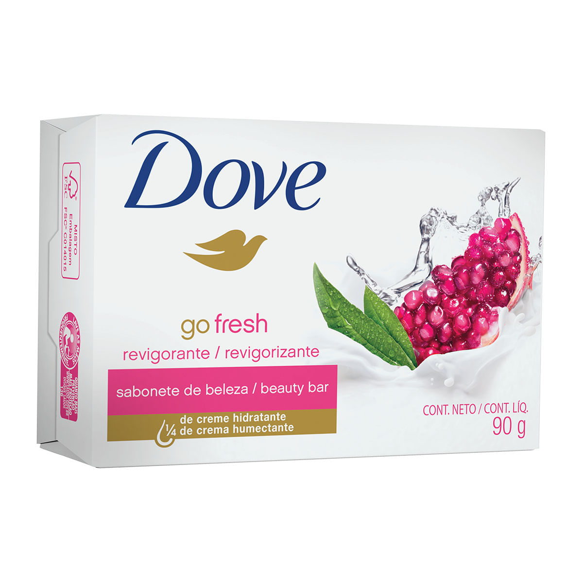 Sabonete em Barra Corporal Dove Go Fresh Romã e Verbena 90g