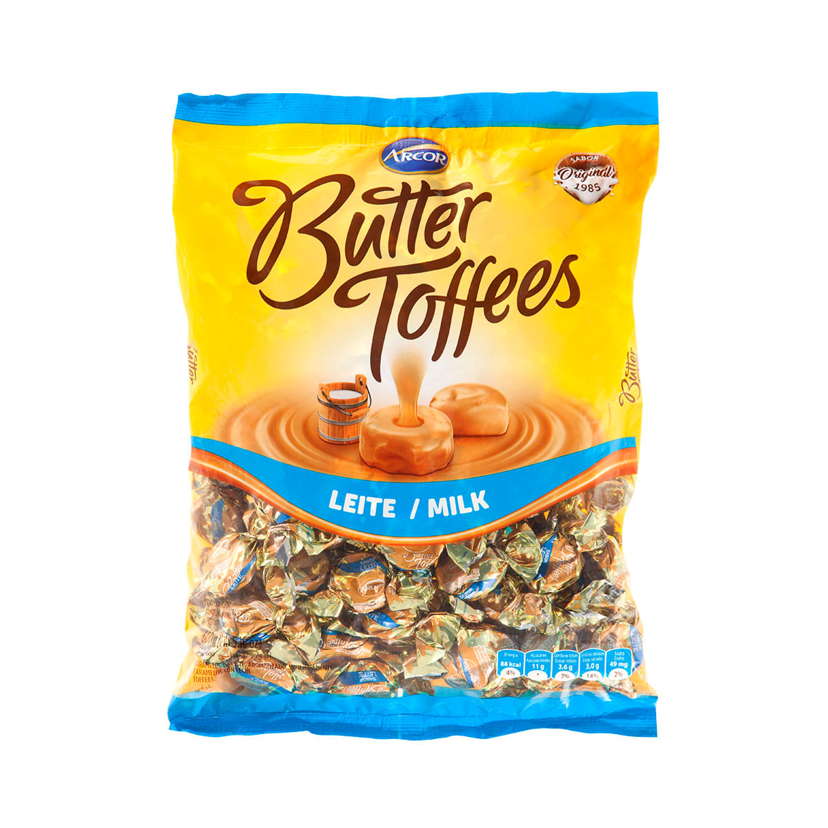 Bala recheada sabor leite Butter Toffees - 600 g