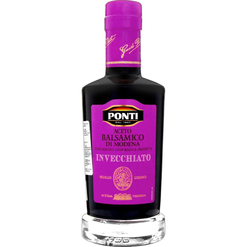 Aceto Balsâmico Di Modena Ponti Invecchiato Garrafa 250ml