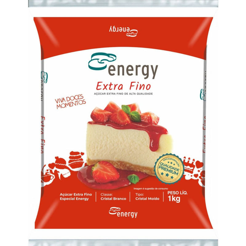 Açucar Extra Fino Especial Energy 1Kg