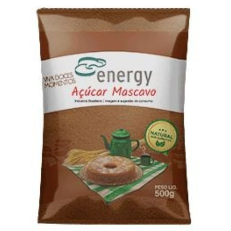 Açúcar Mascavo Energy 500g