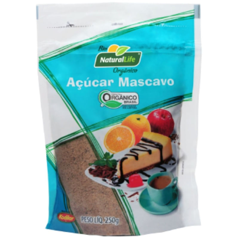 Açúcar Mascavo Orgânico Bio Natural Life Kodilar Pacote 250g