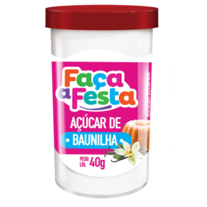 Açúcar de Baunilha Faça a Festa Pote 40g