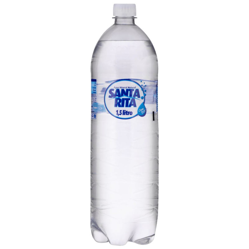 Água Mineral com Gás Santa Rita Garrafa 1,5L