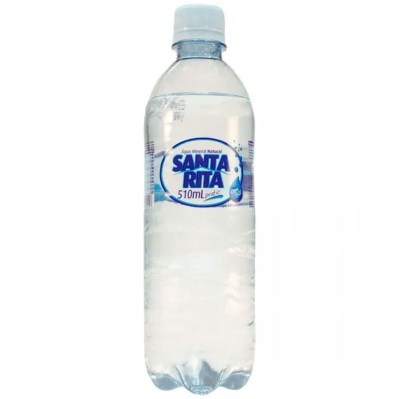 Água Mineral com Gás Santa Rita Garrafa 510ml