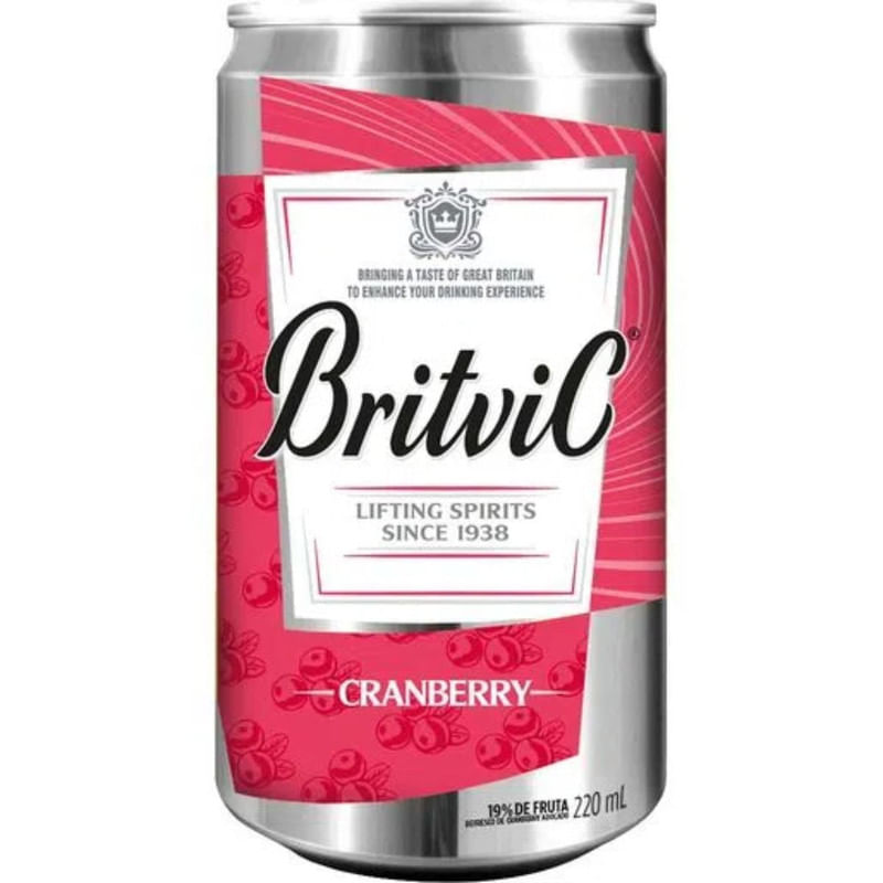 Água Tônica Cranberry Britvic Lata 220ml