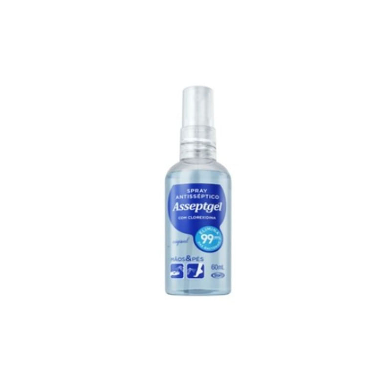 Álcool Antisséptico Asseptgel Original Spray 60ml