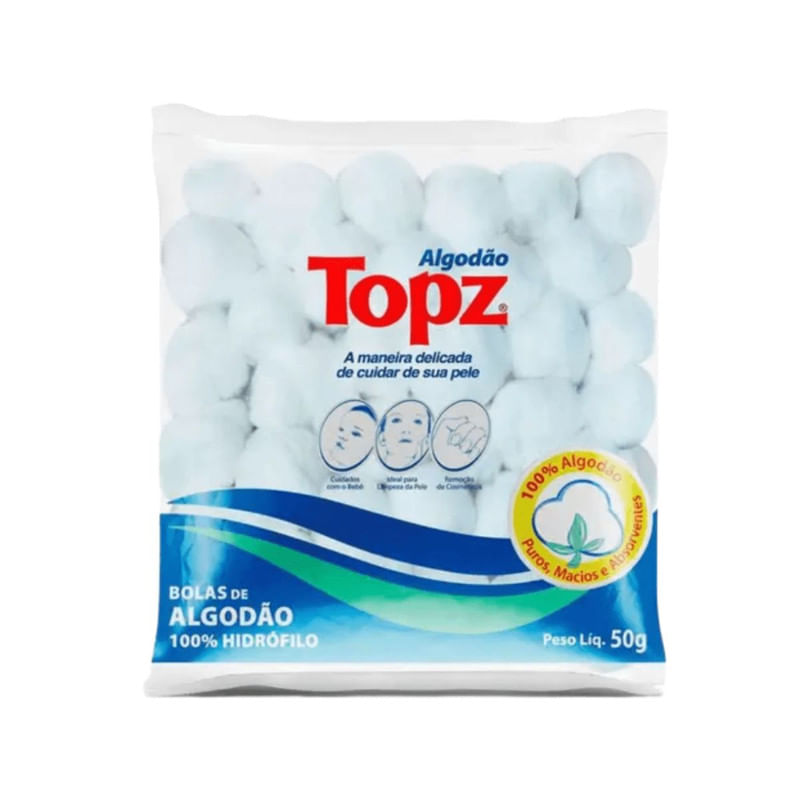 Algodão em Bolas Topz 50g