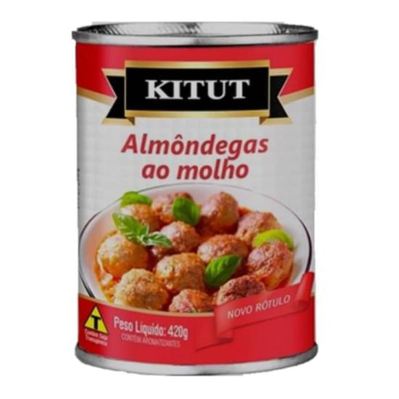 Almôndegas ao Molho Misto Kitut Lata 420g