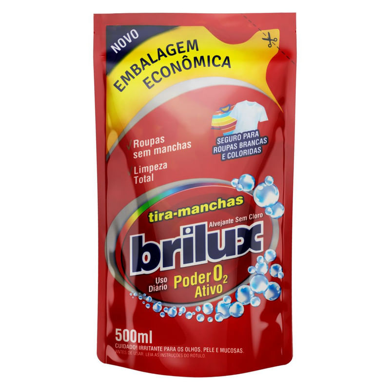 Alvejante Tira Manchas Brilux O2 com 500 ml