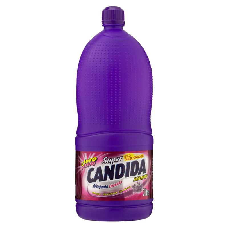 Alvejante com Cloro Lavanda Super Candida Garrafa 2 Litros