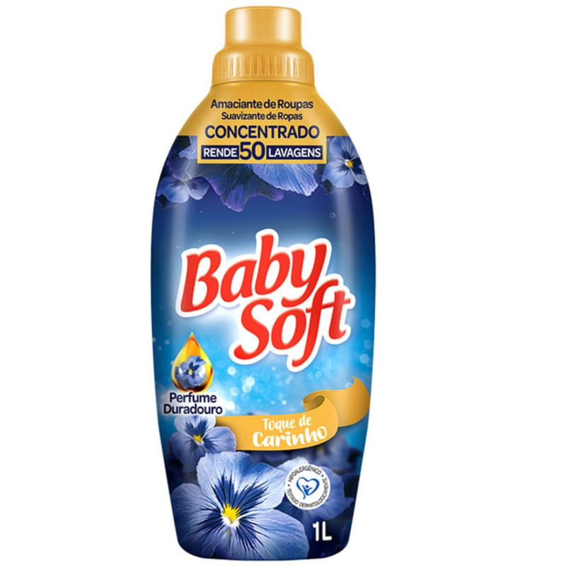 Amaciante de Roupa Concentrado Baby Soft Toque de Carinho 1L