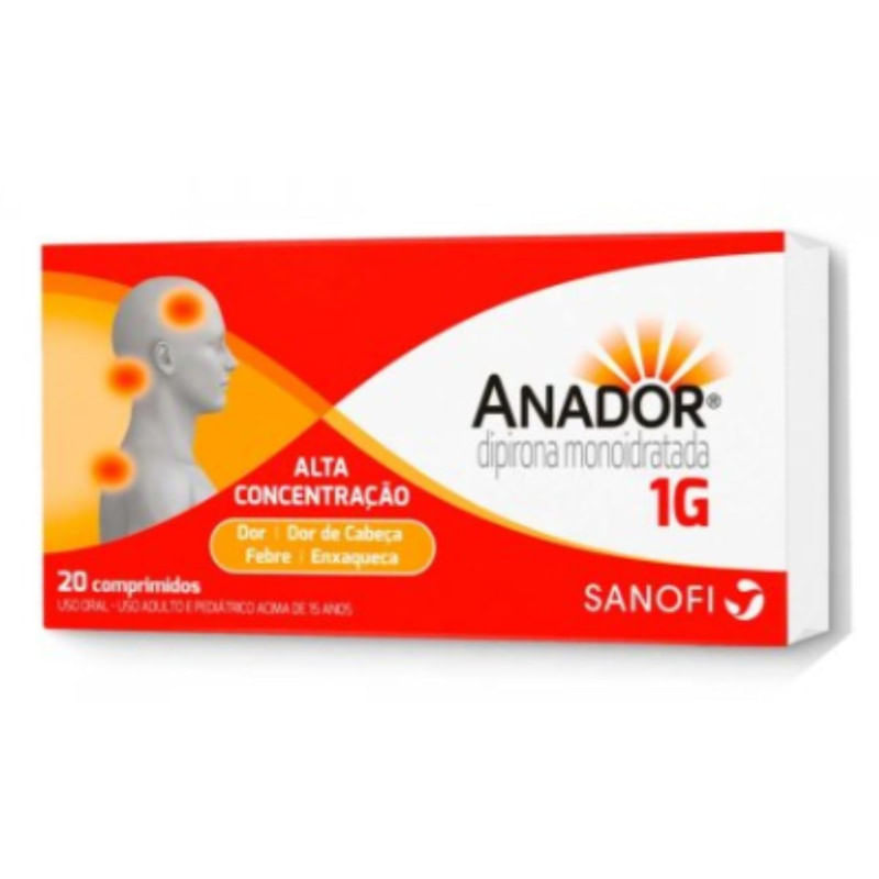 Anador 1 g com 20 Comprimidos