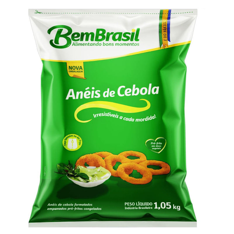 Anéis de Cebola Congelada Bem Brasil Pacote 1,05Kg