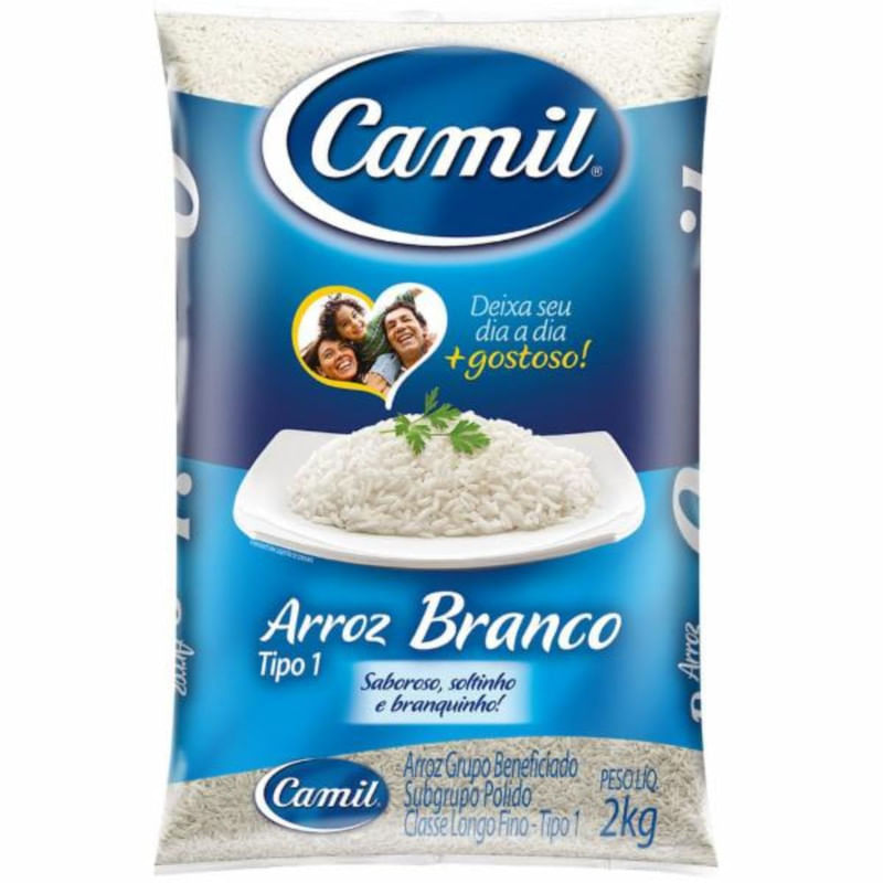 Arroz Branco Camil Tipo 2Kg