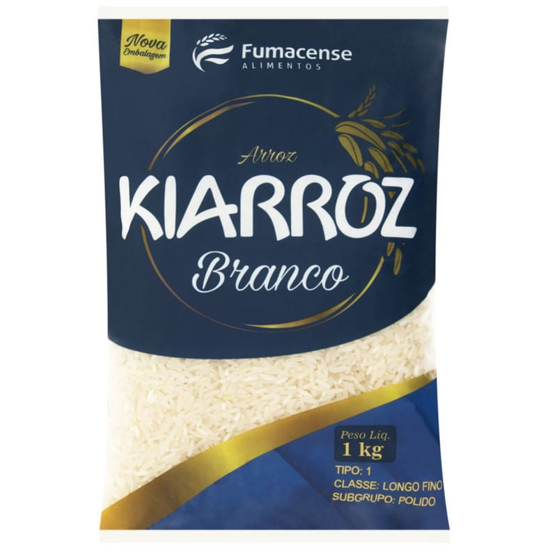 Arroz Branco Kiarroz Tipo 1 1Kg