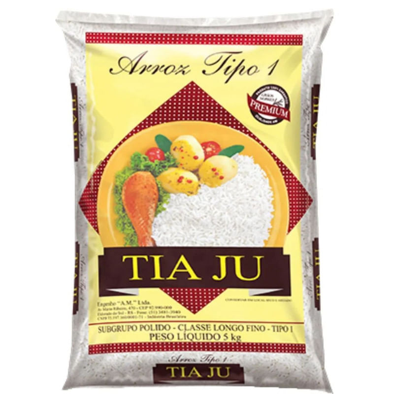 Arroz Longo Fino Tia Ju Tipo 1 5Kg