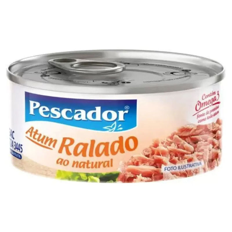 Atum Ralado ao Natural Pescador Lata 140g