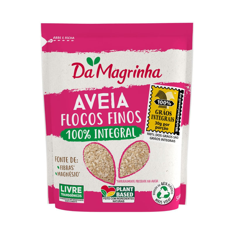 Aveia Flocos Finos Da Magrinha 500g