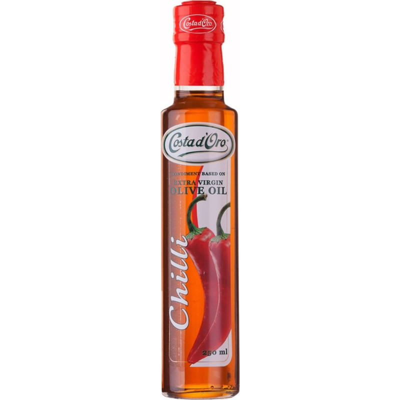 Azeite Aromatizante Sabor Pimenta Costa d&apos;Oro Italiano Garrafa 250ml