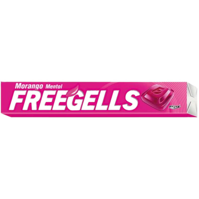 Bala Drops Play Morango Freegells Pacote 28g