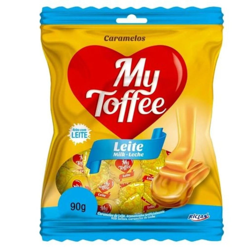 Bala My Toffee Leite Riclan Pacote 90g