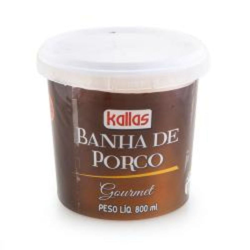 Banha De Porco Kallas Gourmet Com 800g