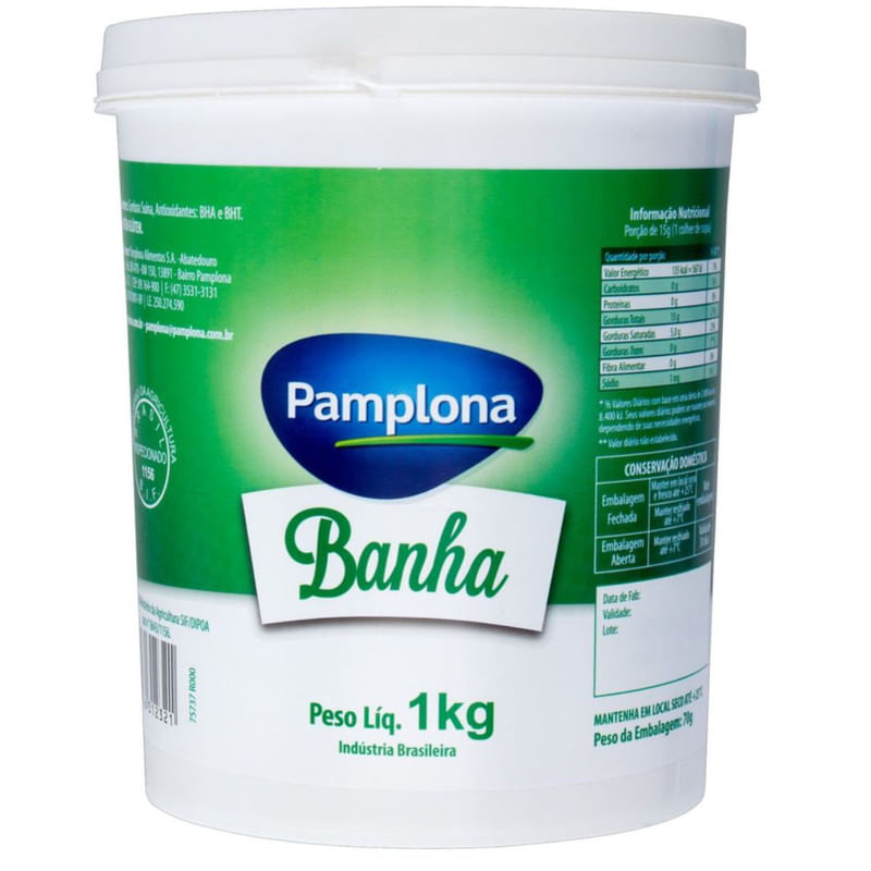 Banha Pamplona Pote 1Kg