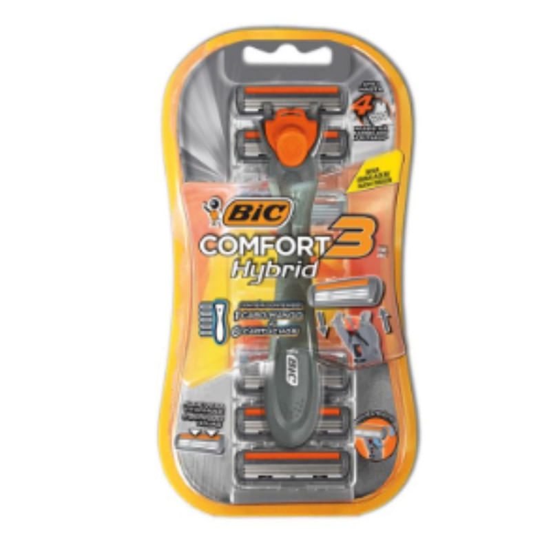 Barbeador Hybrid 3 Com 5 Unidades Refil  Bic