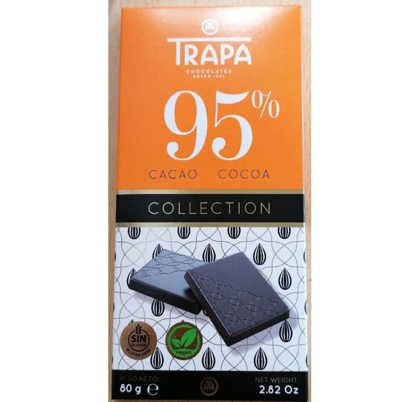 Barra de Chocolate Espanhol 74% Cacau Vegano Trapa 90g